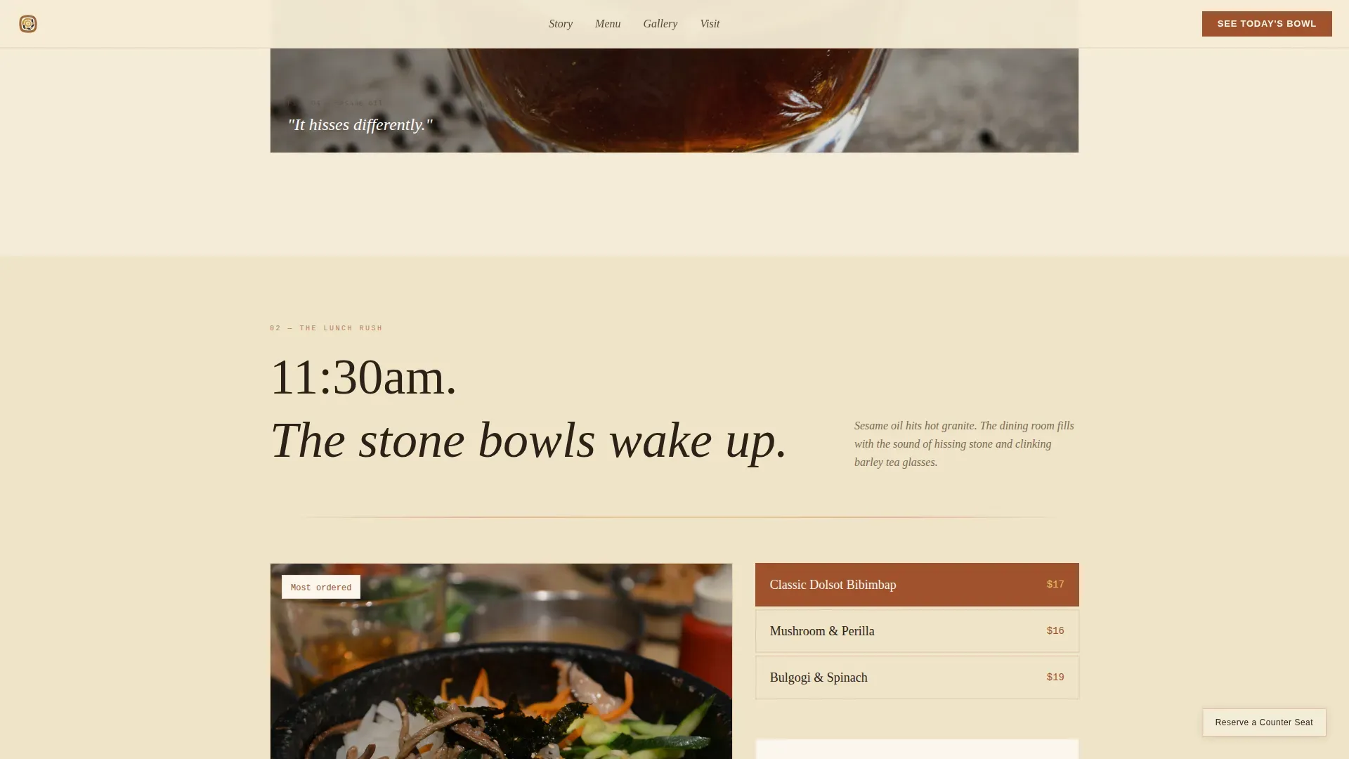 Heirloom Korean Cuisine Landing Page Template
