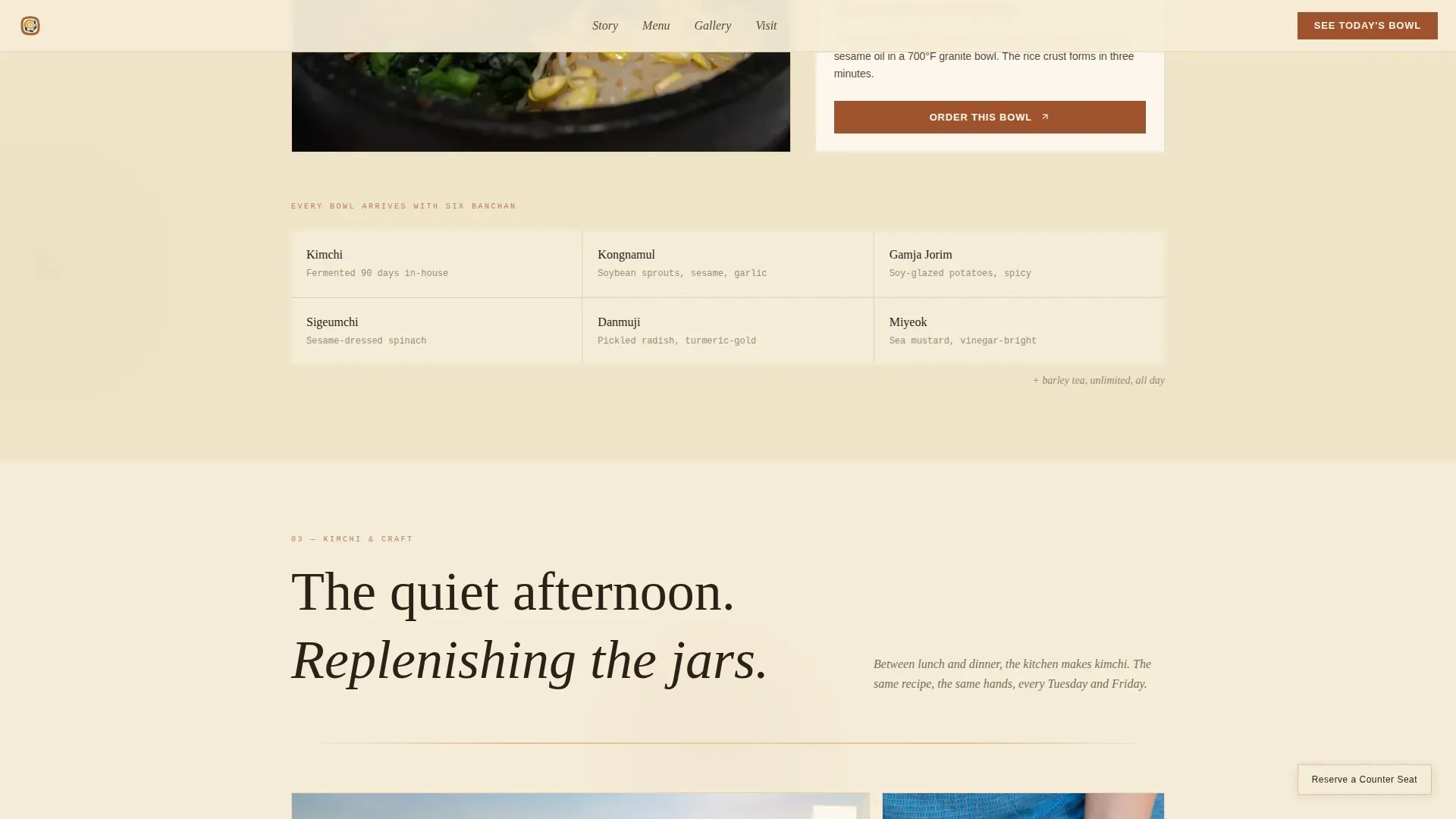 Heirloom Korean Cuisine Landing Page Template