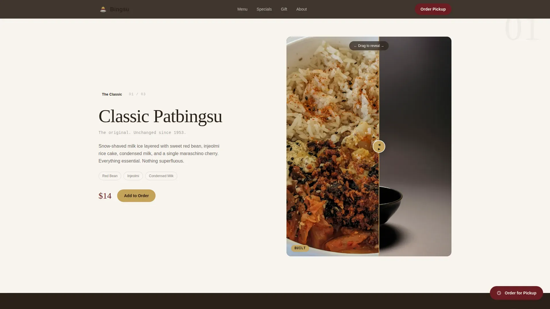 Premium Dessert Café Landing Page Template