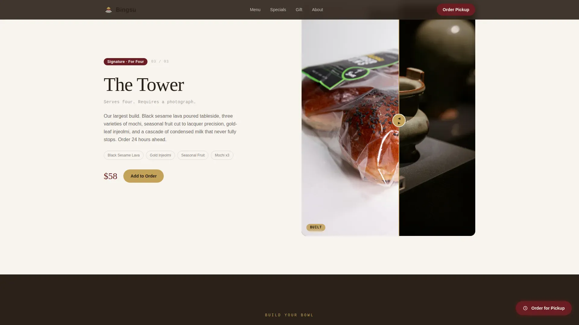 Premium Dessert Café Landing Page Template