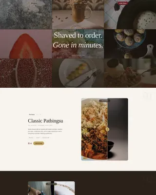 Premium Dessert Café Landing Page Template