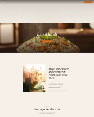 Slow Cooked Cuisine Landing Page Template