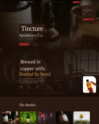 Premium Botanical Spirits Landing Page Template