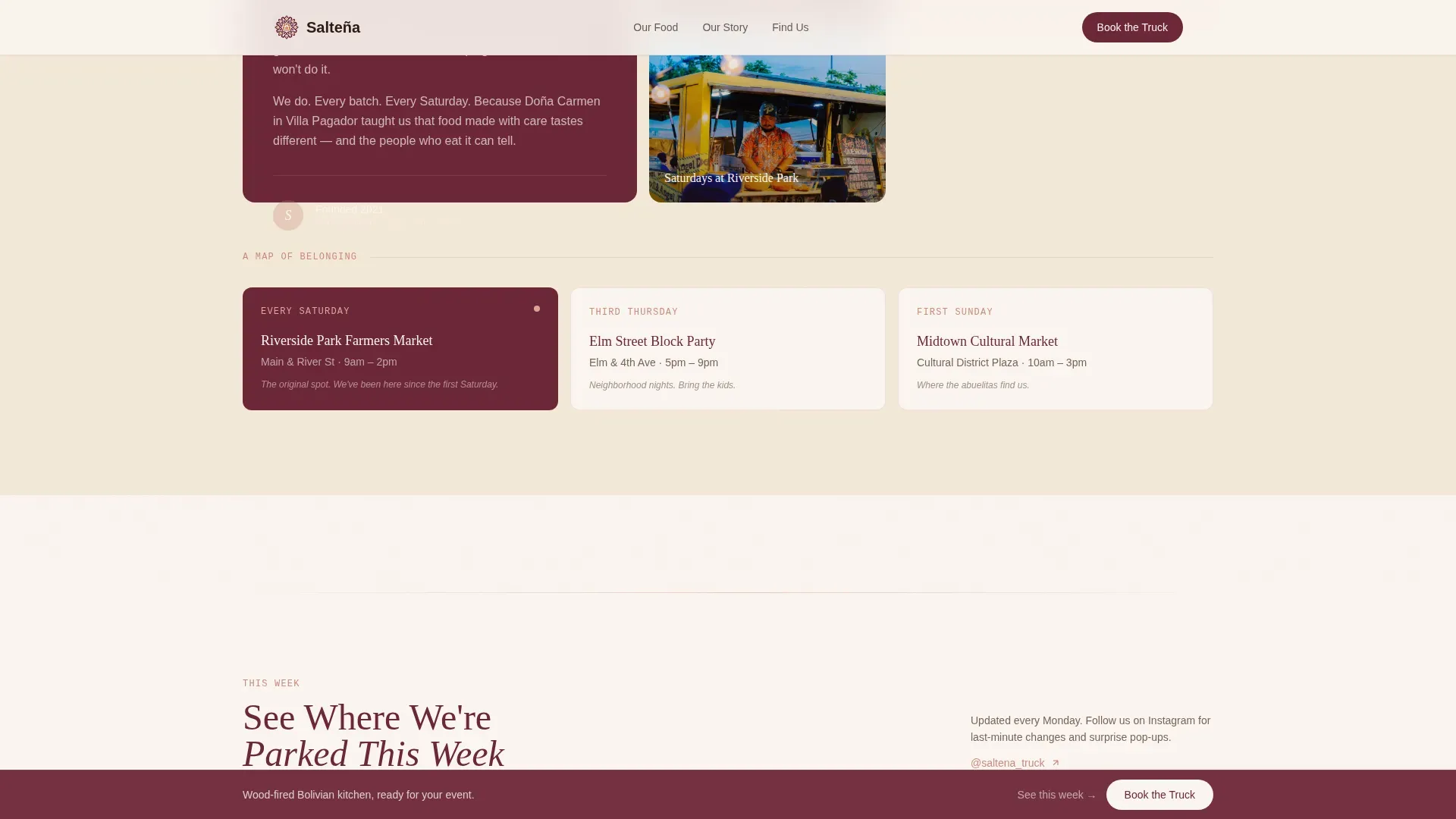 Rapid Bolivian Cuisine | Free Website Template | Rocket