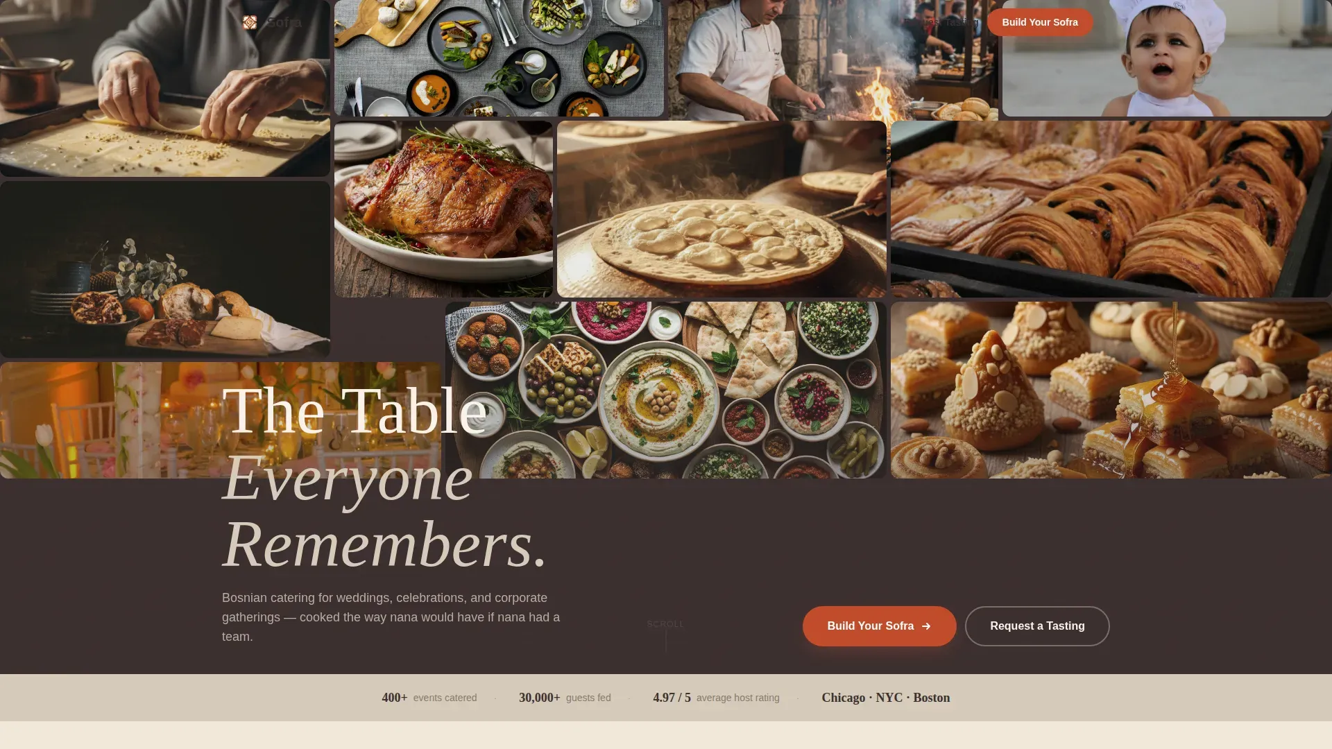 Authentic Bosnian Catering Landing Page Template