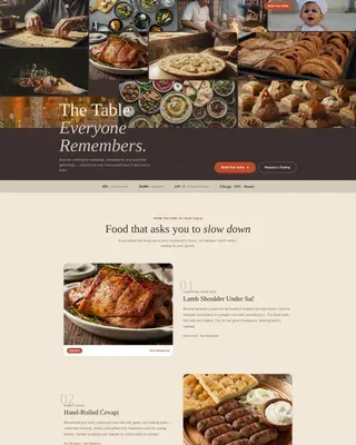 Authentic Bosnian Catering Landing Page Template