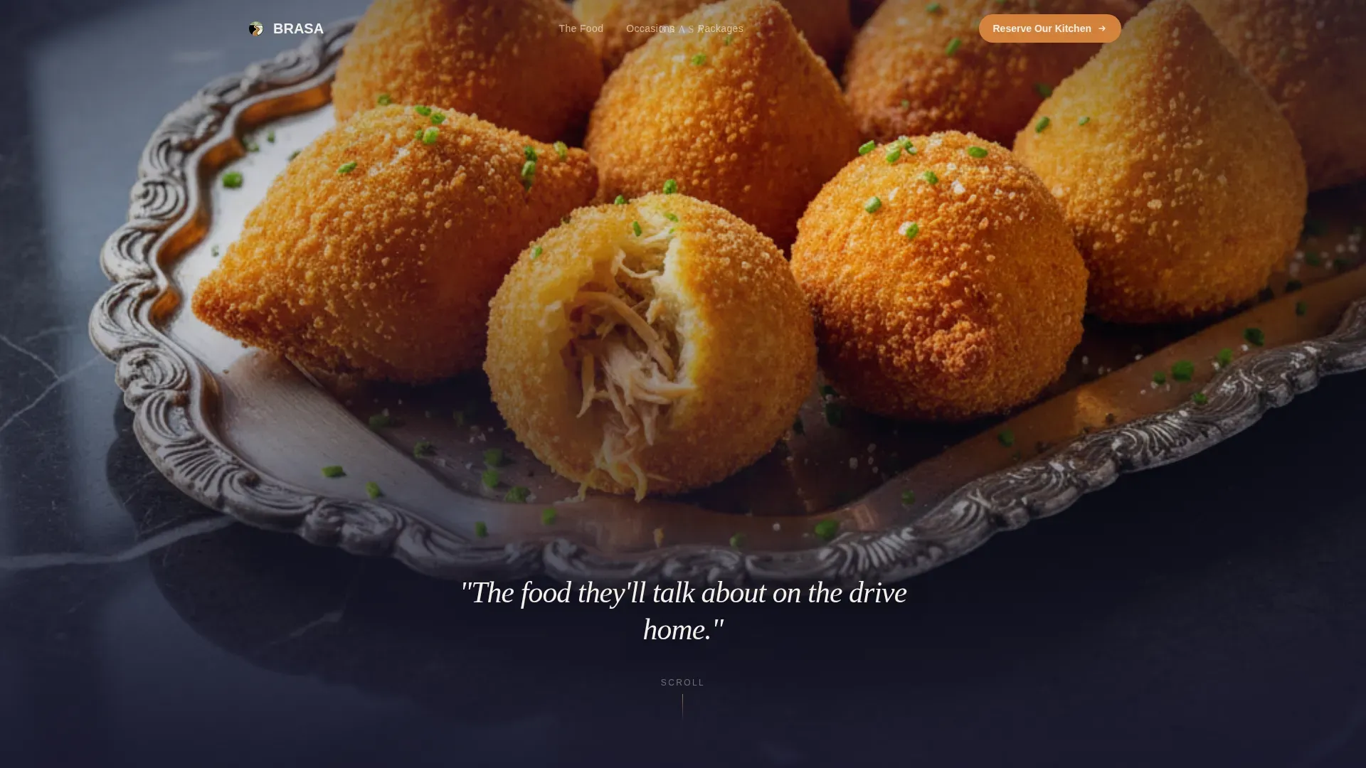 Authentic Brazilian Catering | Free Website Template | Rocket