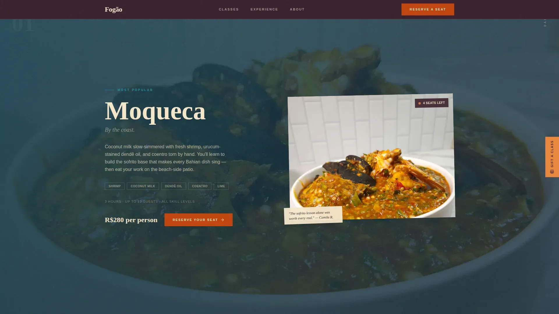 Immersive Rio Kitchen | Free Website Template | Rocket
