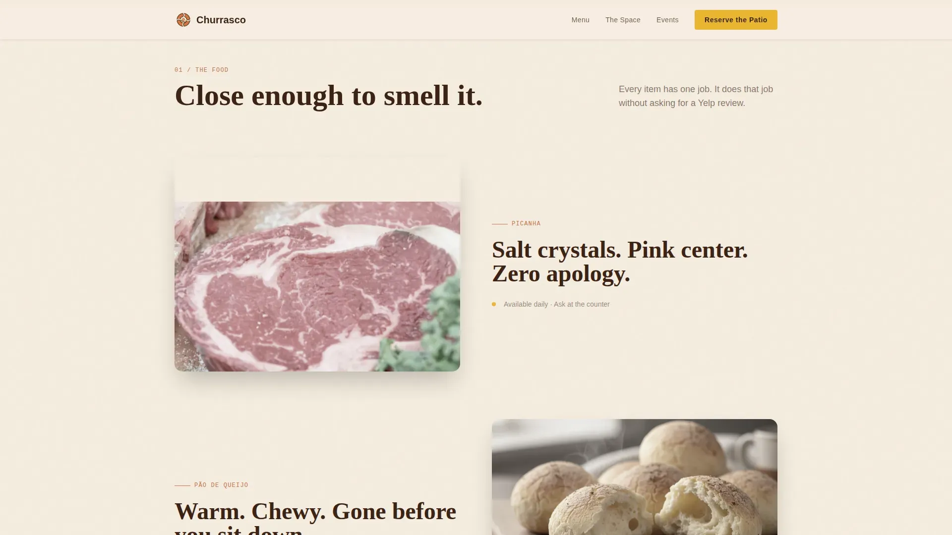 Modern Brazilian Grill | Free Website Template | Rocket