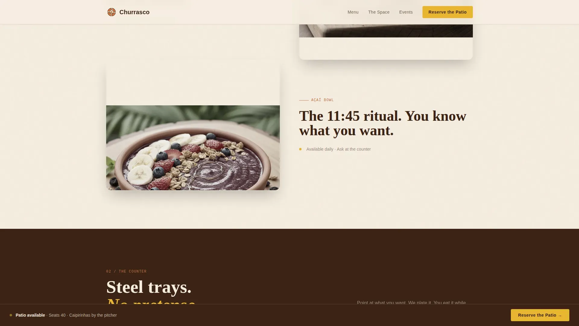 Modern Brazilian Grill | Free Website Template | Rocket