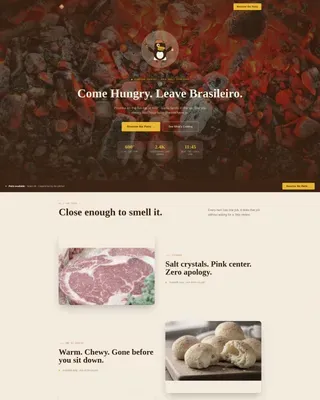 Modern Brazilian Grill | Free Website Template | Rocket