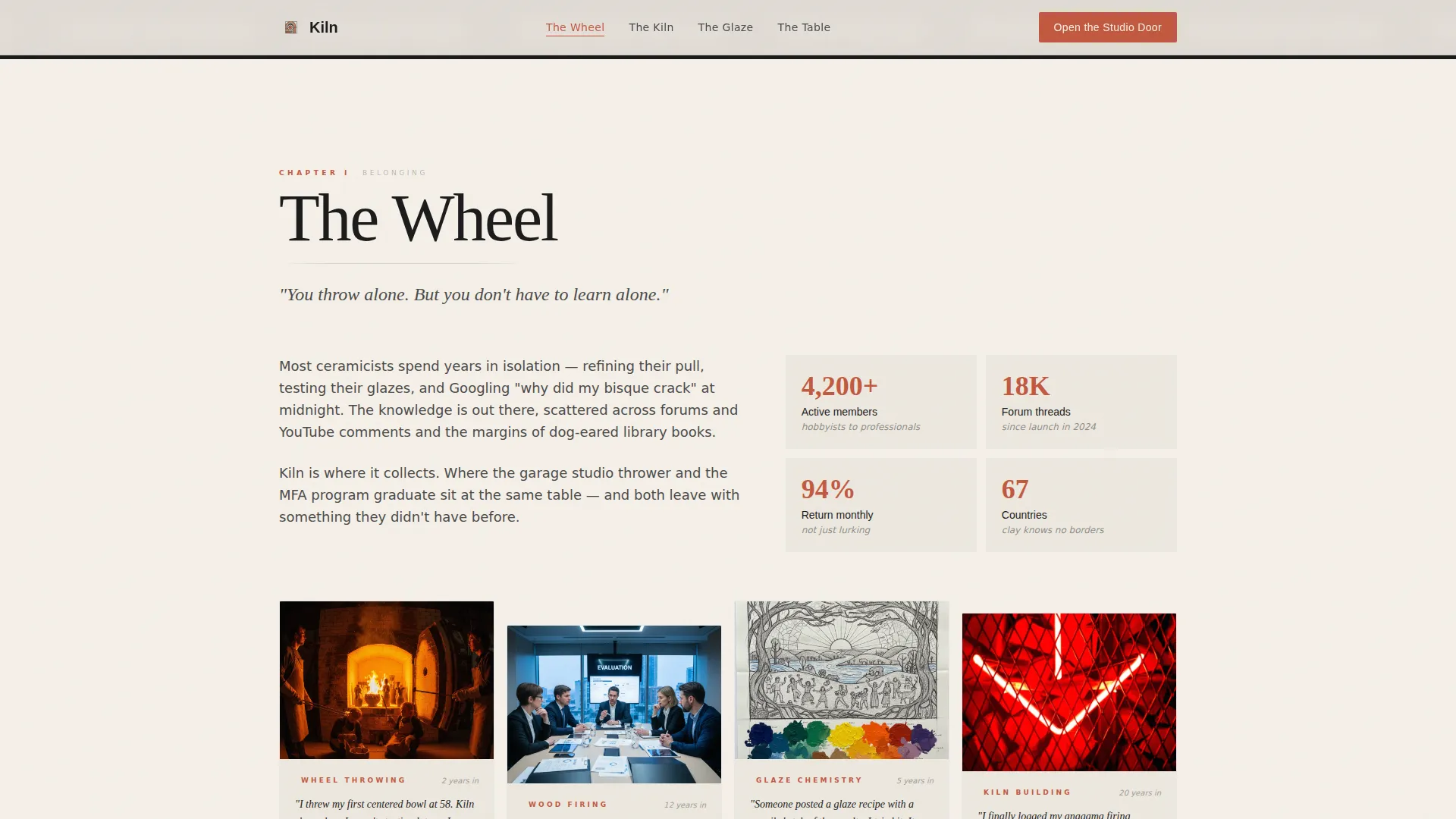 Pottery & Ceramics Content Booking Website Template