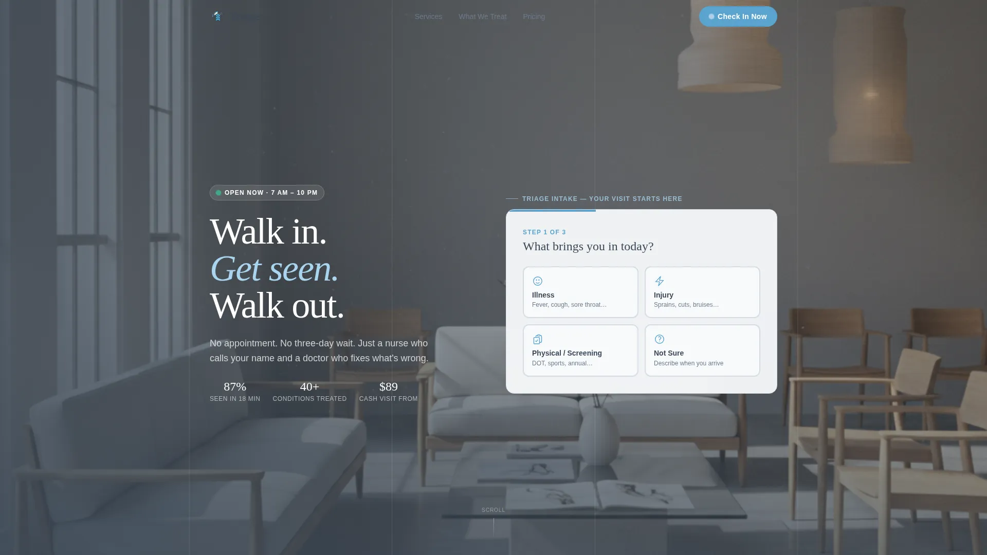 Urgent Care & Walk-In Booking Website Template