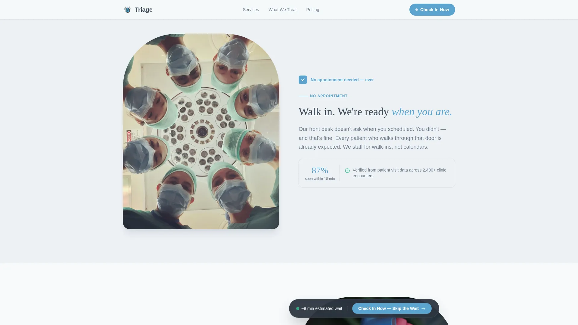Urgent Care & Walk-In Booking Website Template