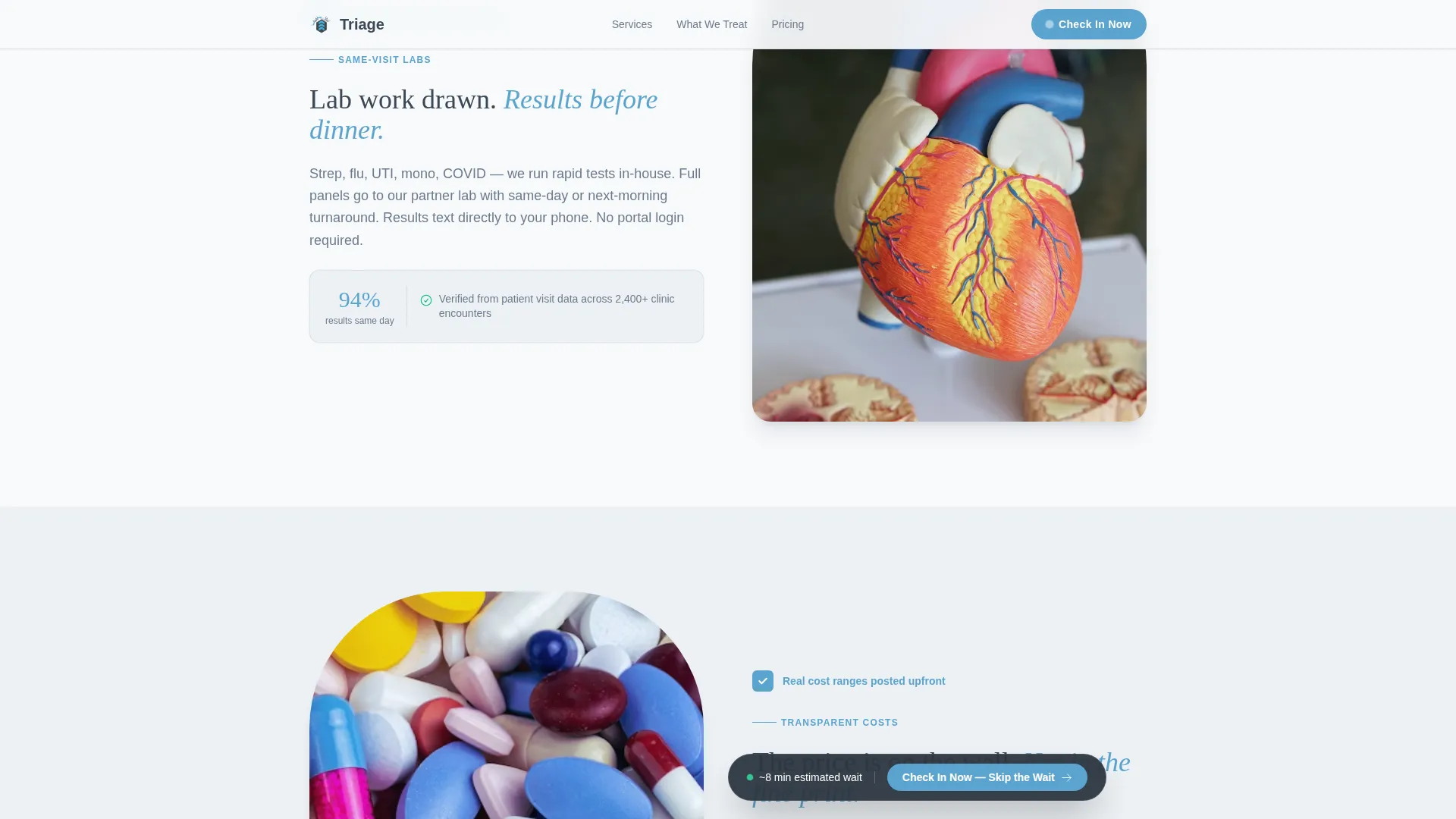 Urgent Care & Walk-In Booking Website Template