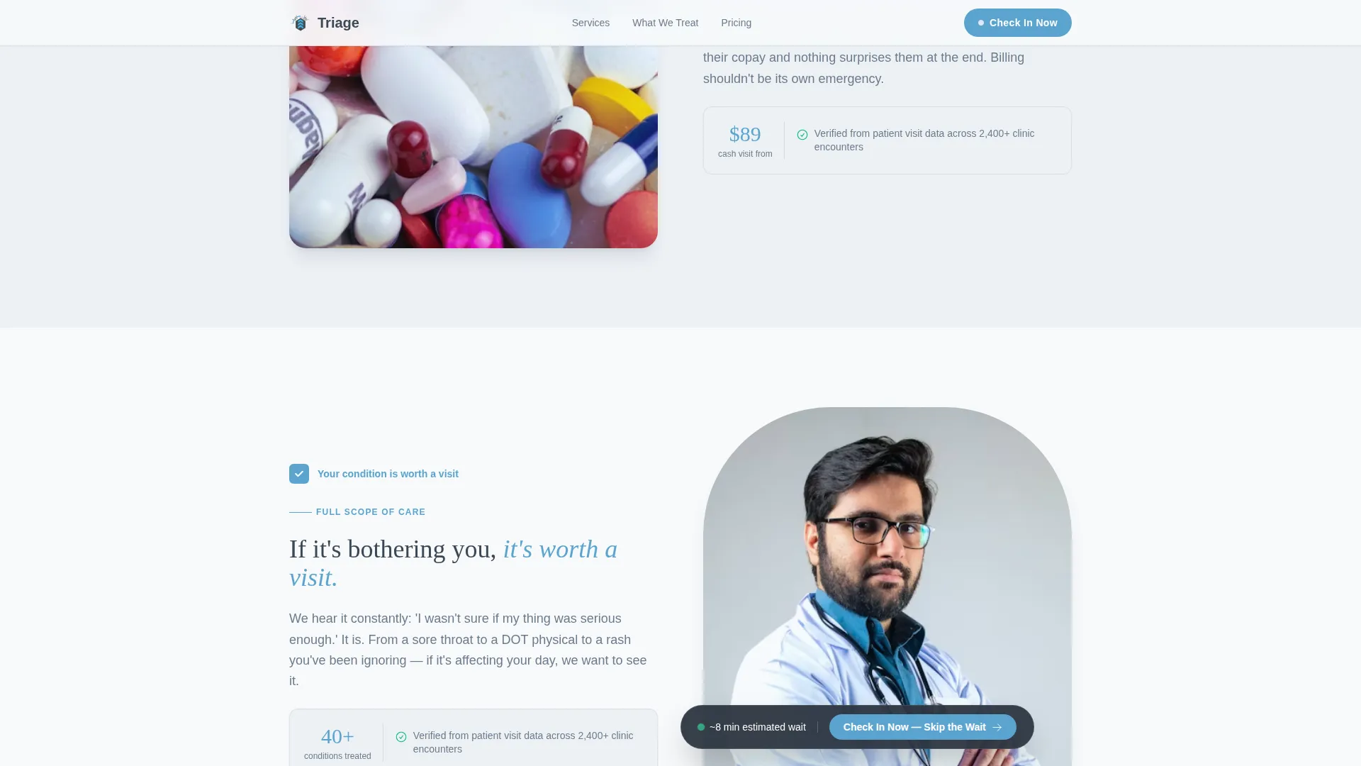 Urgent Care & Walk-In Booking Website Template
