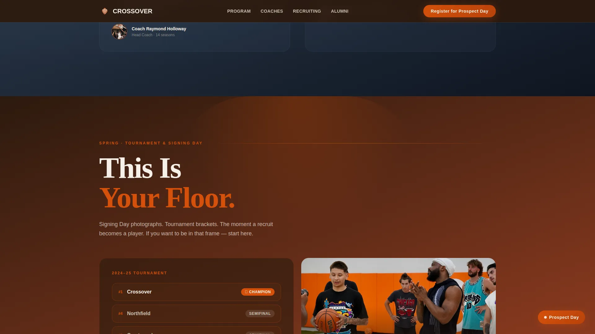 College Basketball Recruiting Website Template