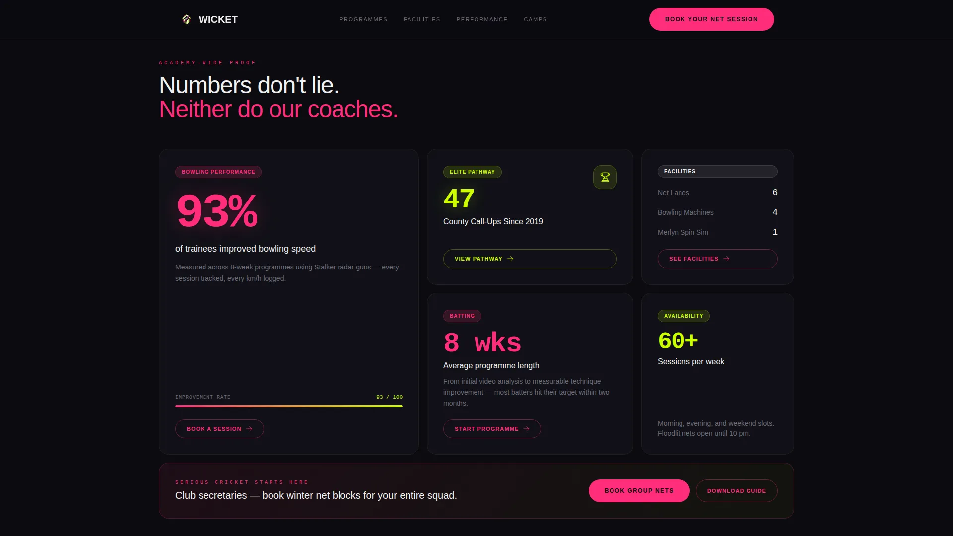 Sports Academy & Coaching Booking Website Template