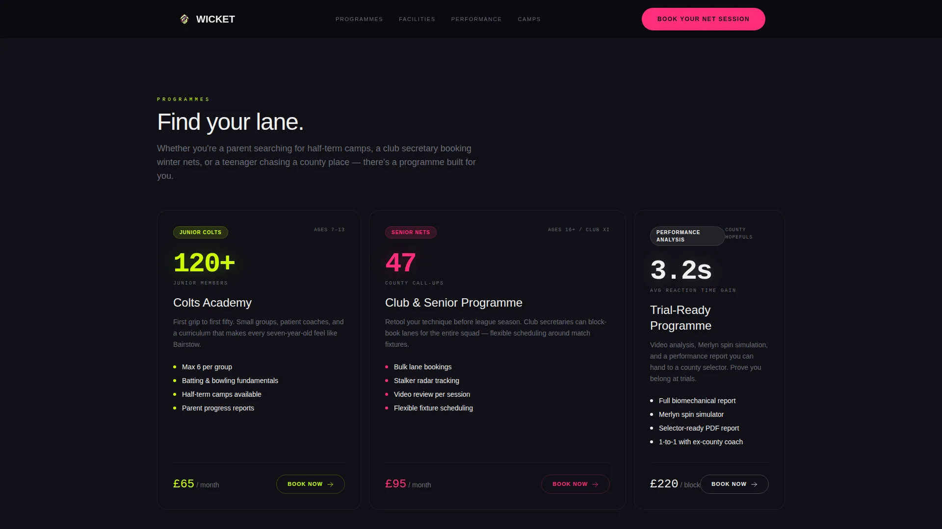 Sports Academy & Coaching Booking Website Template