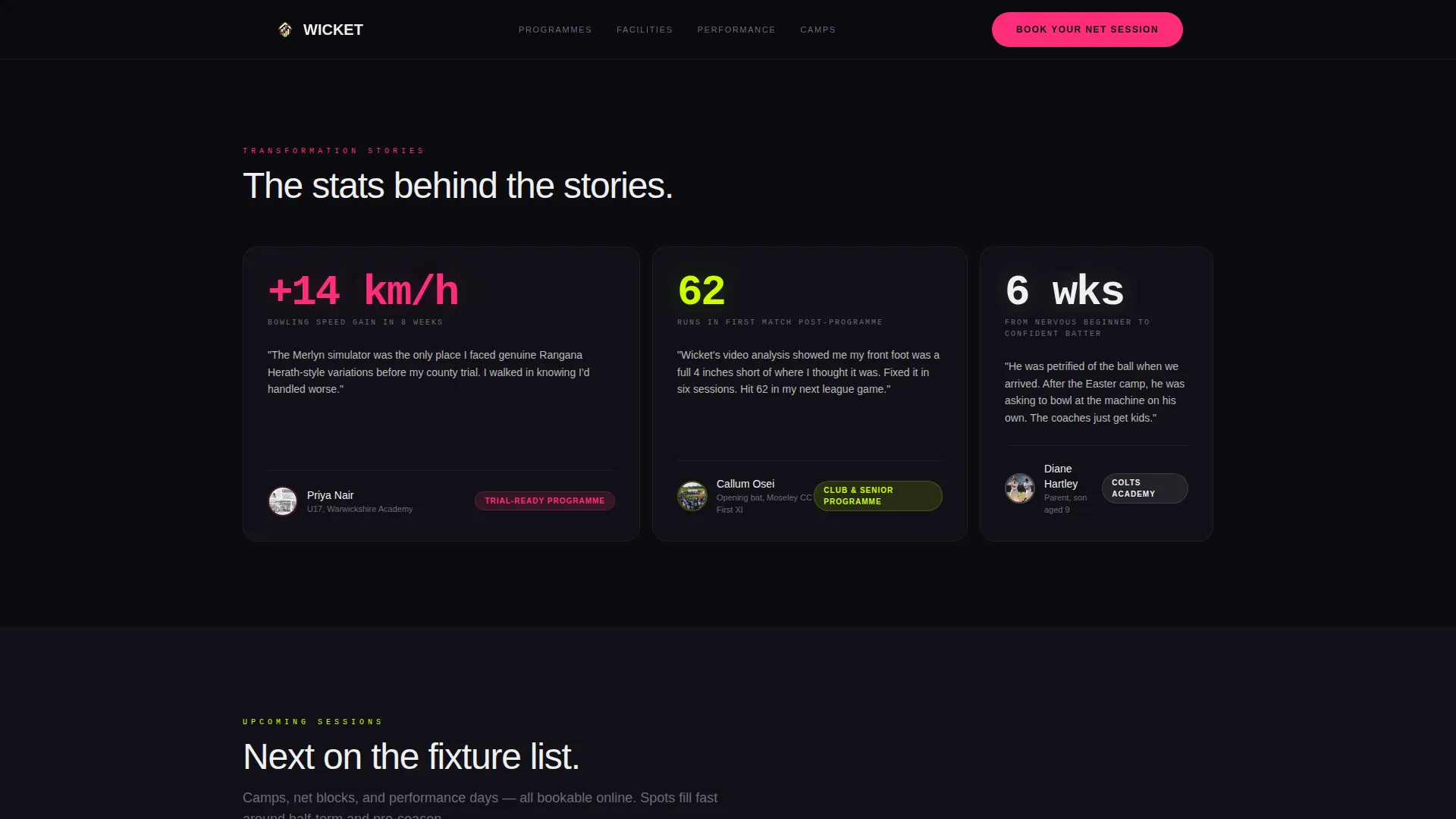 Sports Academy & Coaching Booking Website Template