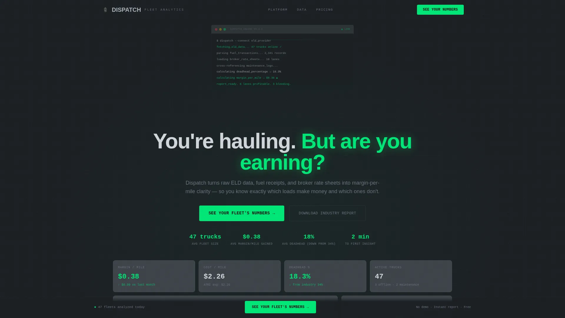 Trucking Vertical SaaS Professional Website Template