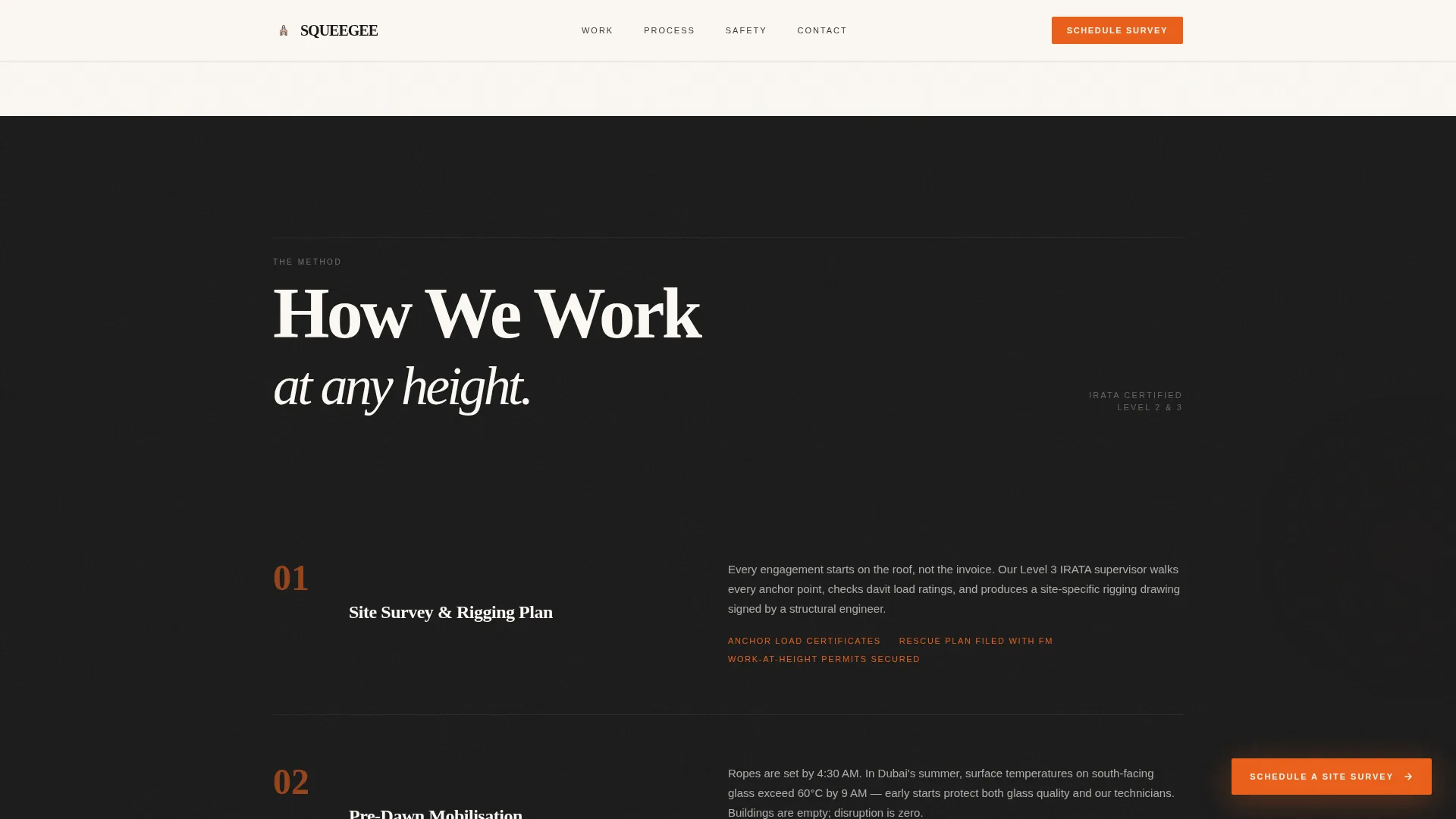 Highrise Windowcleaning | Free Website Template | Rocket
