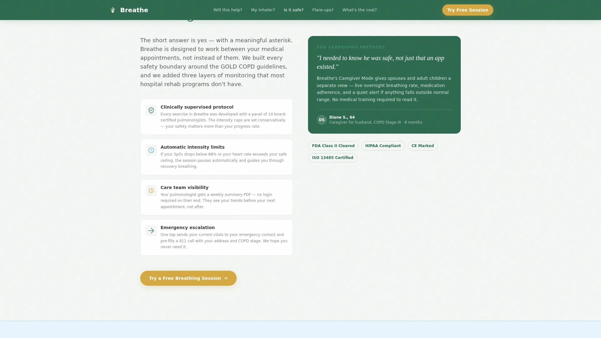 COPD Care FAQ Website Template