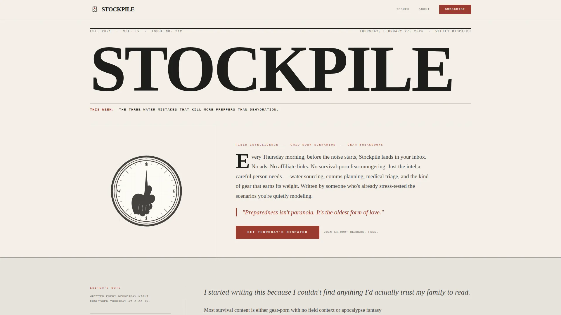 Prepper & Survival Content Reviews Website Template