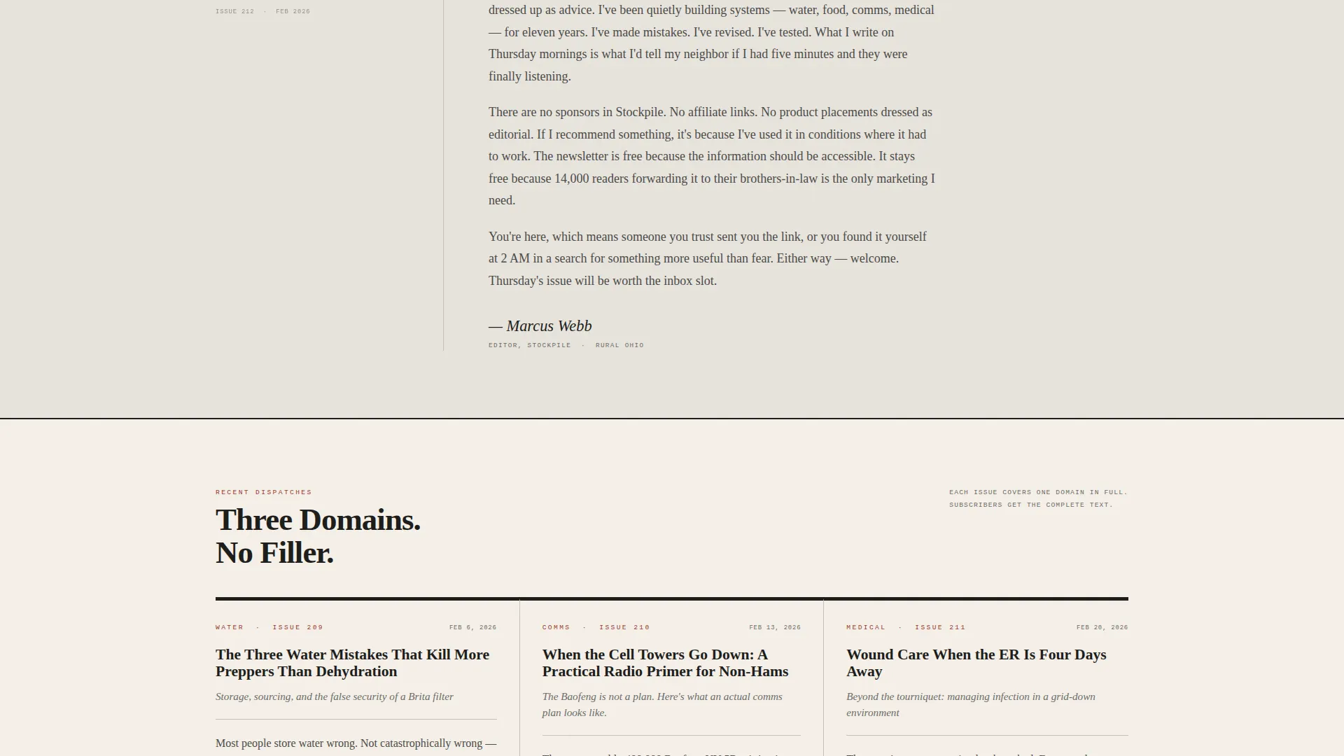 Prepper & Survival Content Reviews Website Template