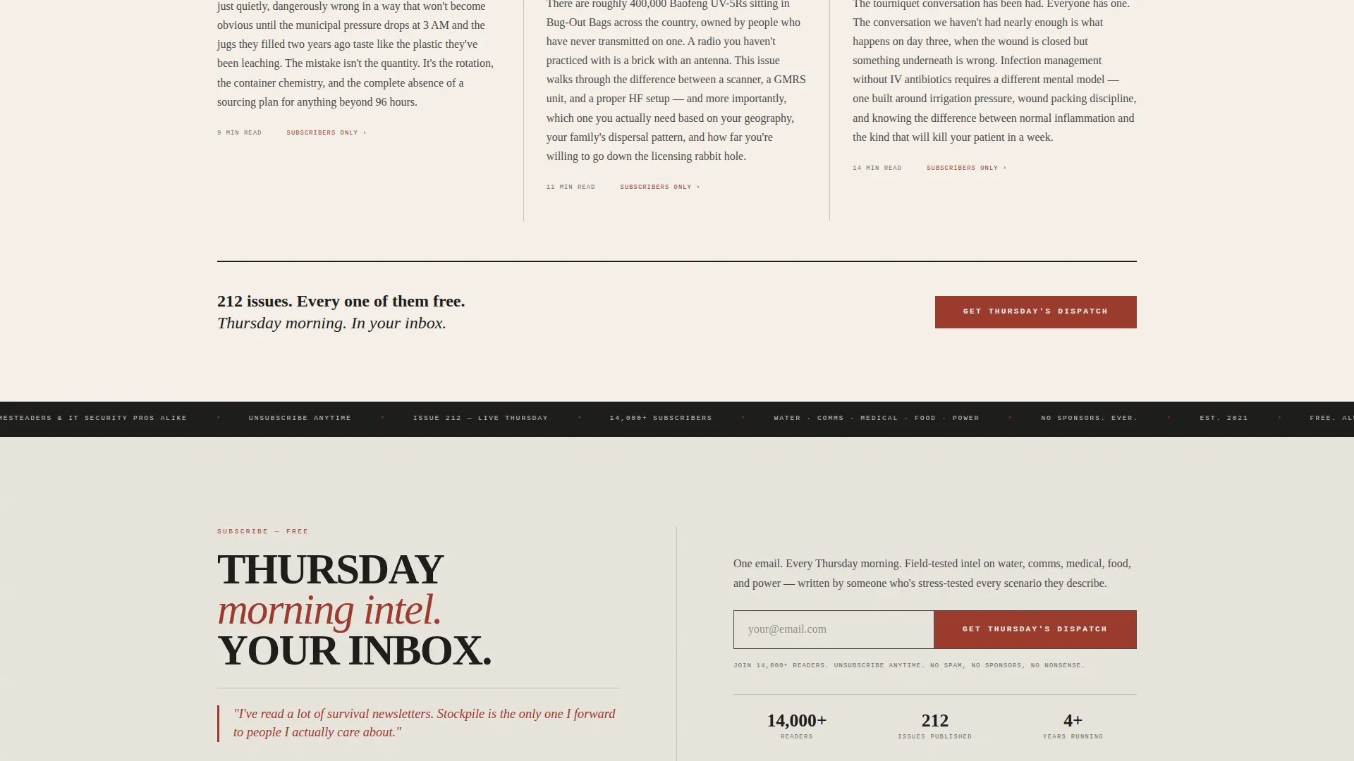 Prepper & Survival Content Reviews Website Template