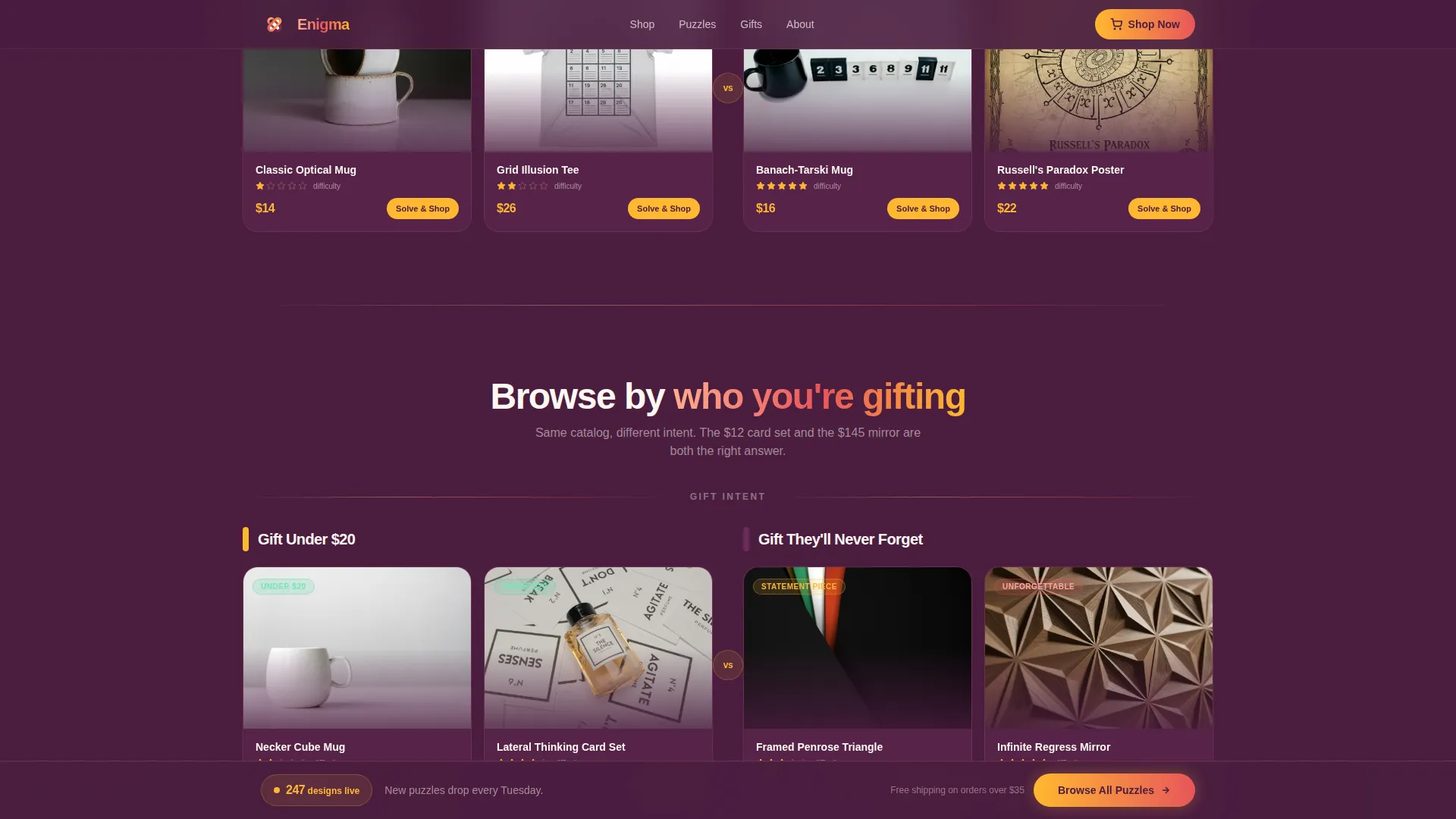 Puzzles & Brain Teasers Store Careers Website Template