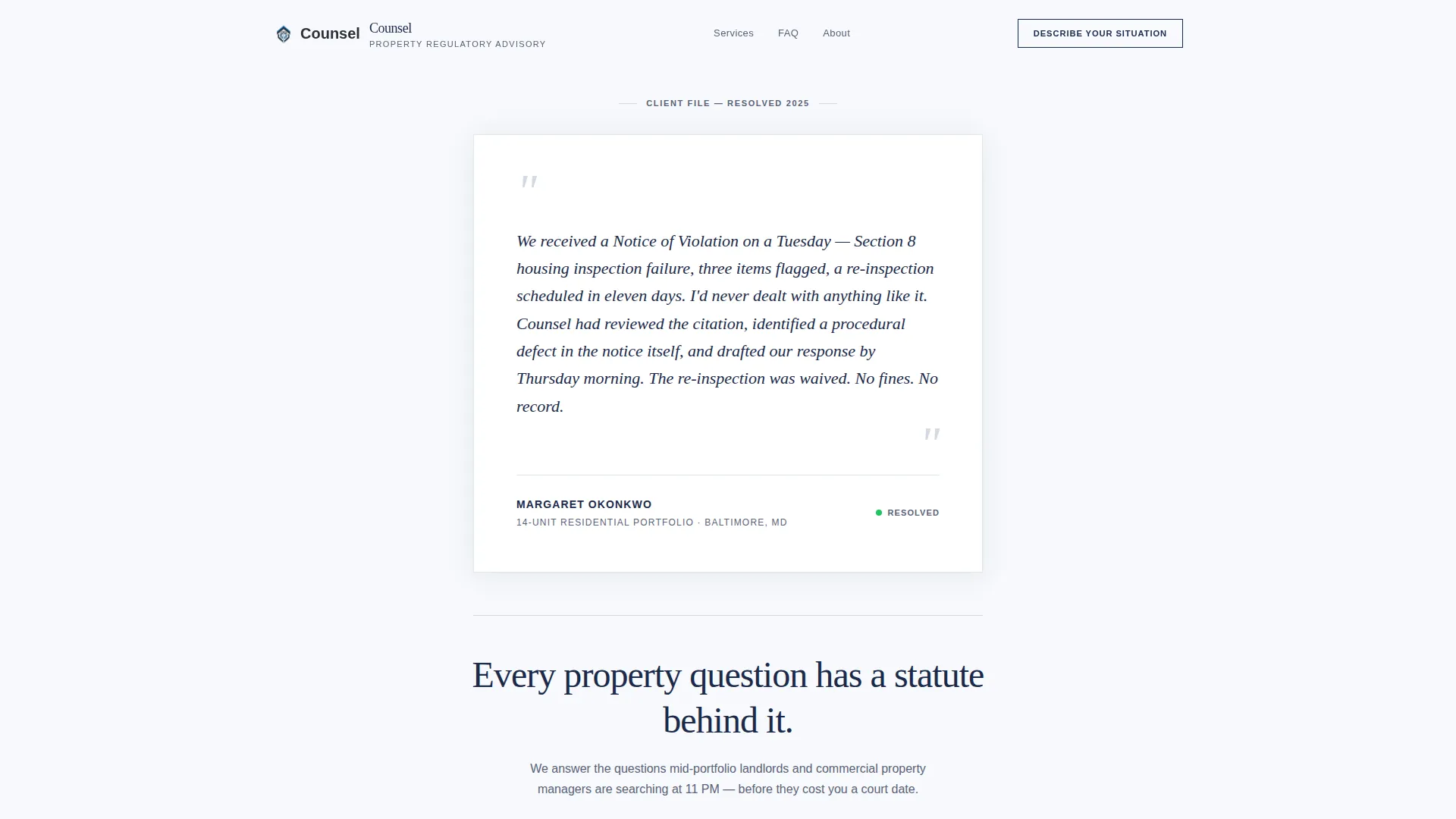 Real Estate Consulting Booking Website Template