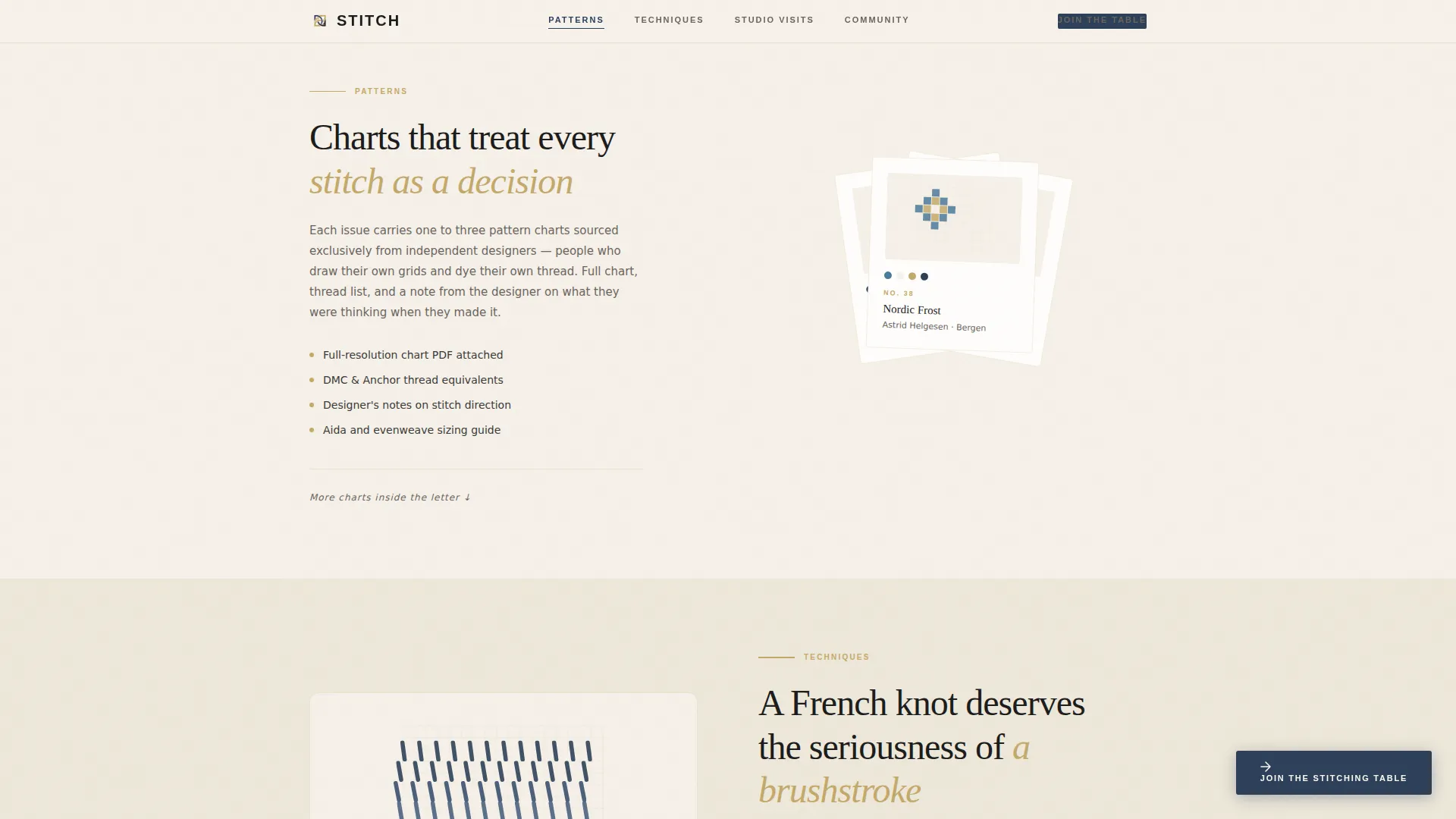 Cross-Stitch & Embroidery Content Blog Website Template