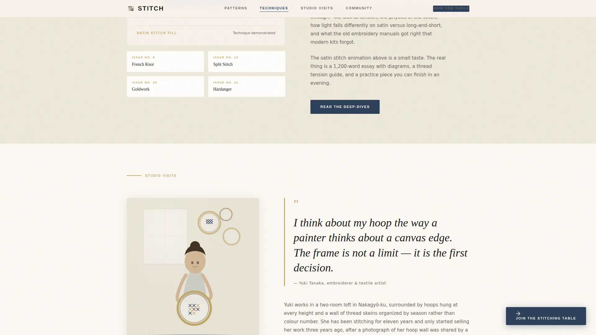 Cross-Stitch & Embroidery Content Blog Website Template