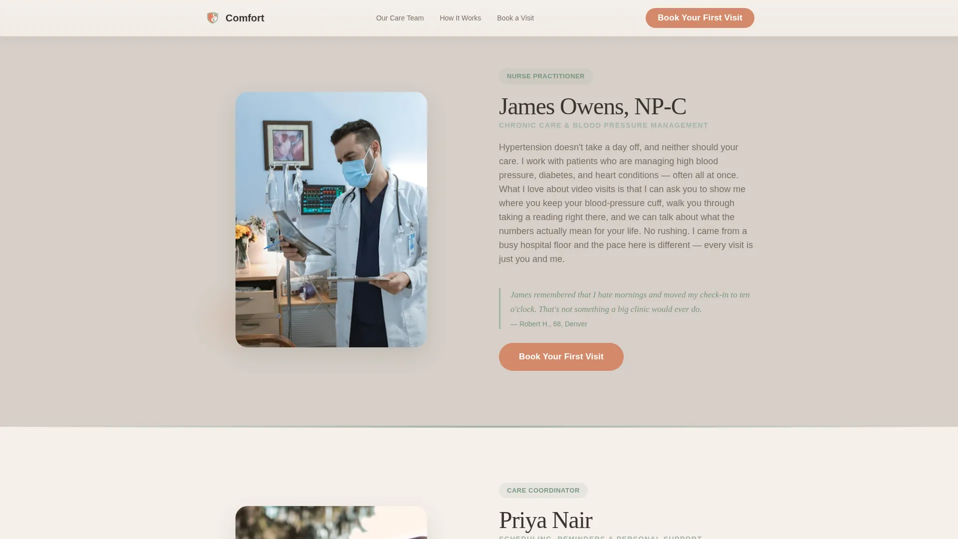 Home Care Agency Booking Website Template
