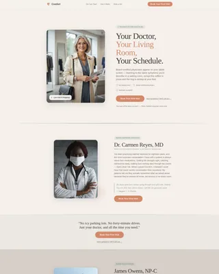 Home Care Agency Booking Website Template
