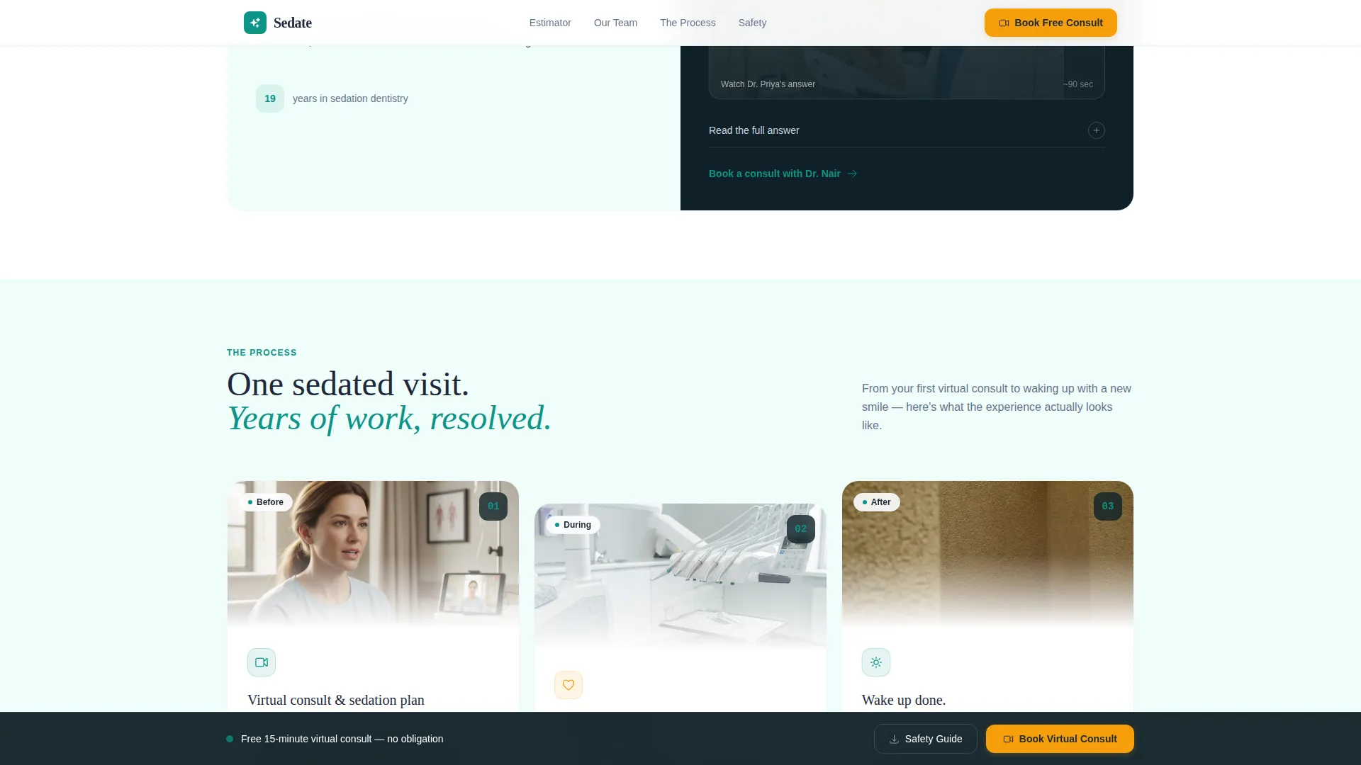 Expert Sedation Dentist Appointment Booking Website Template