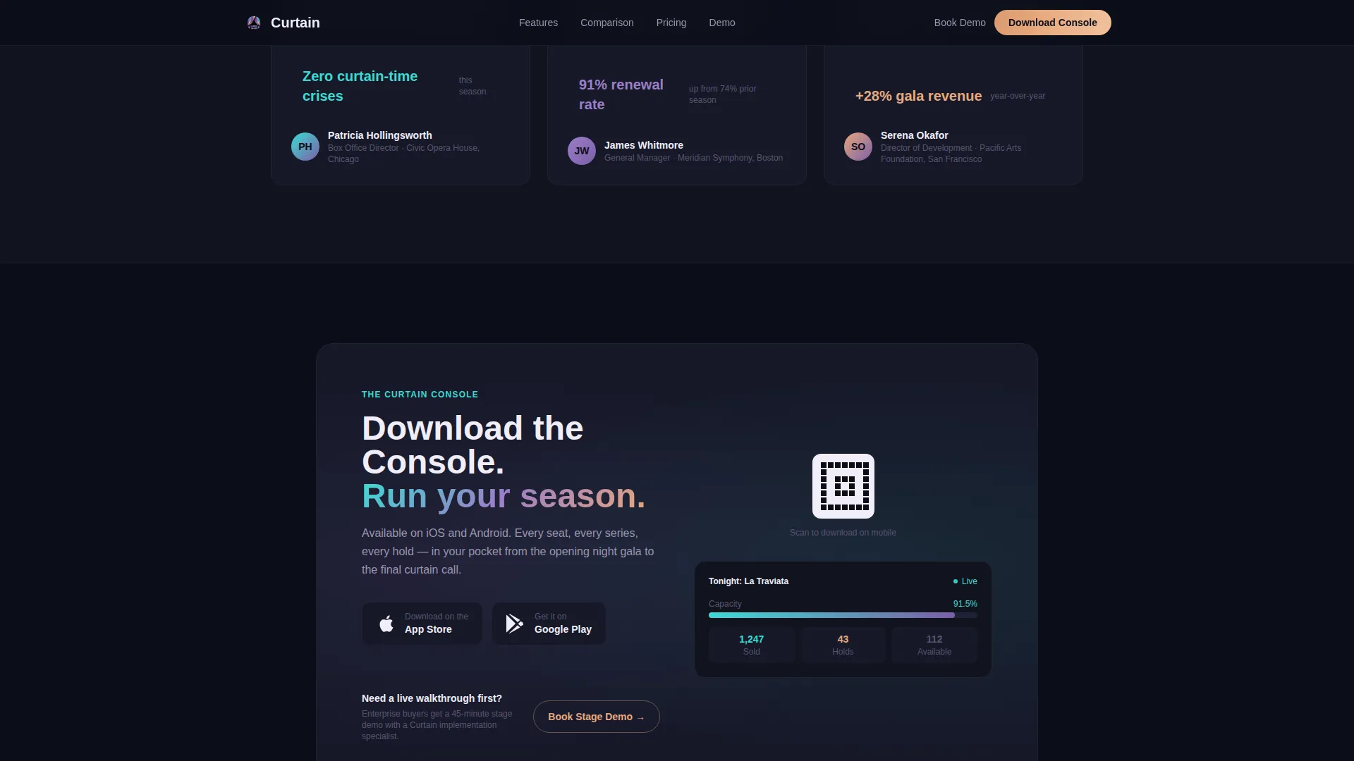 Opera Vertical SaaS Booking Website Template