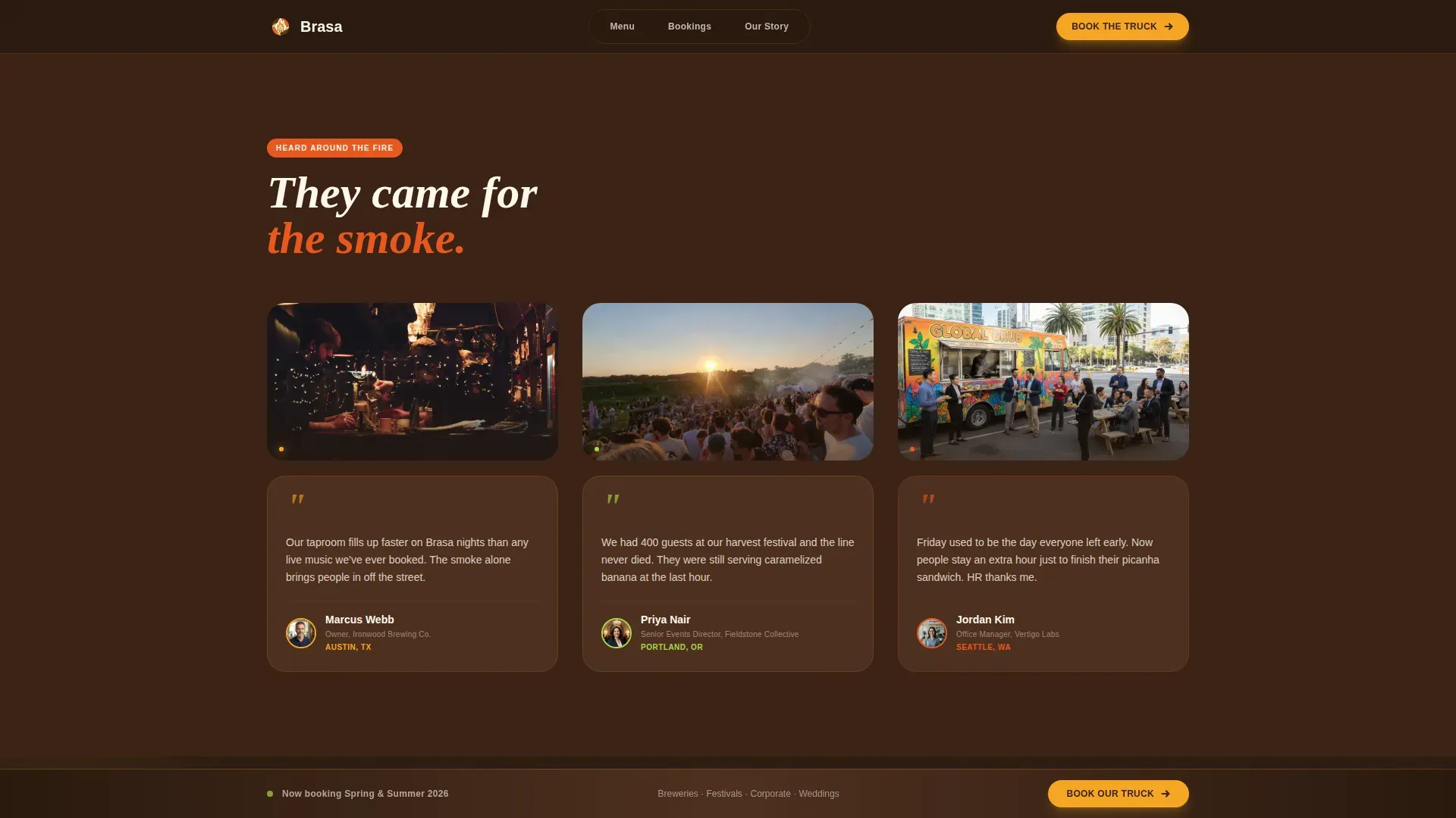Artisan Brazilian Barbecue | Free Website Template | Rocket