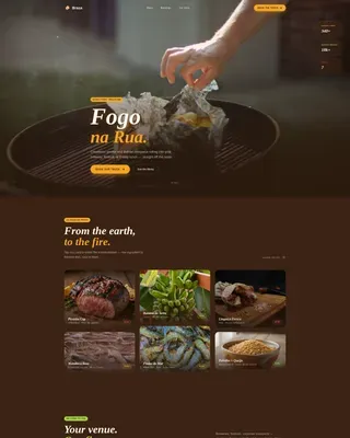 Artisan Brazilian Barbecue | Free Website Template | Rocket
