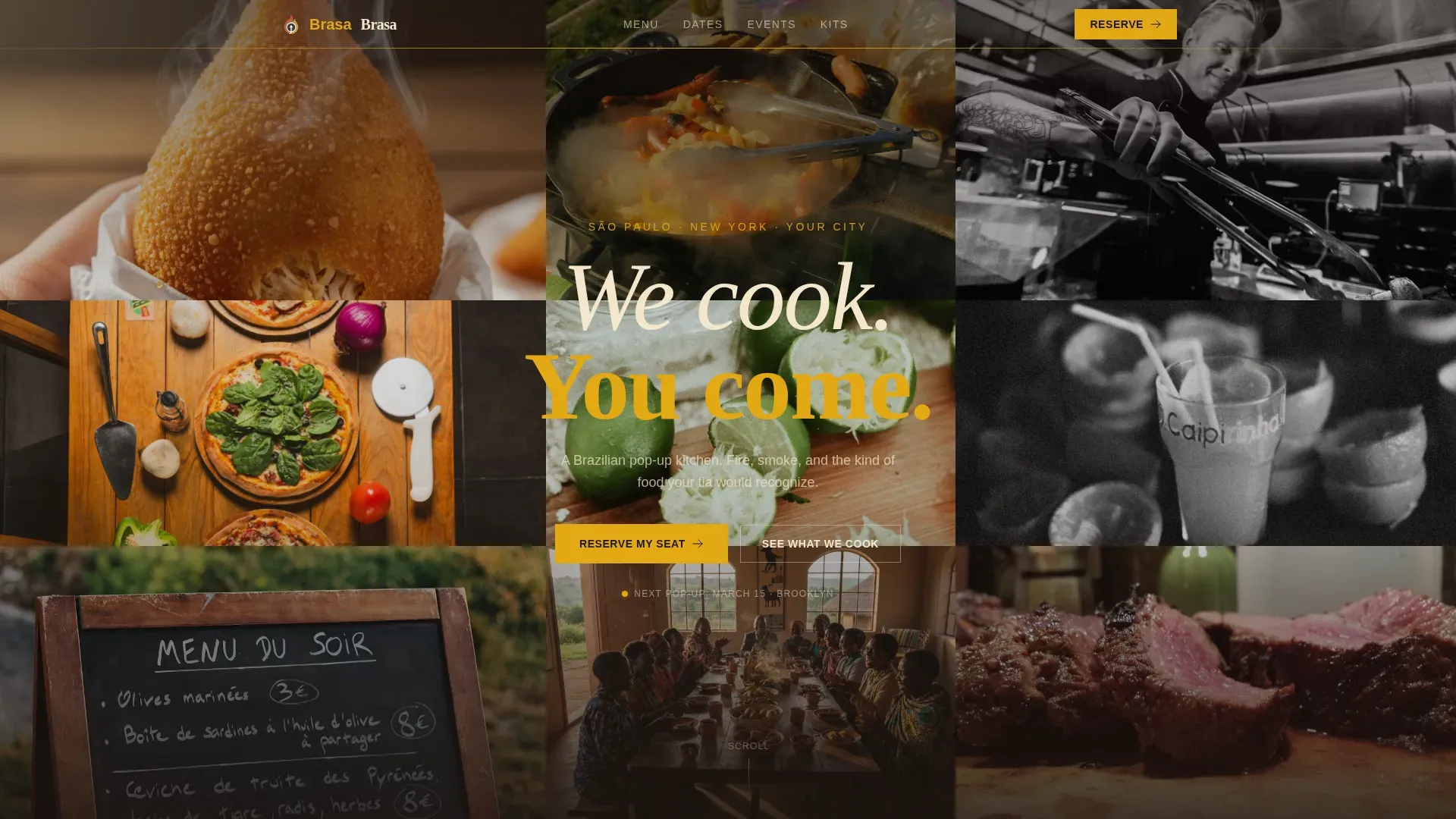Immersive Brazilian Dining | Free Website Template | Rocket