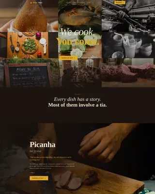 Immersive Brazilian Dining | Free Website Template | Rocket