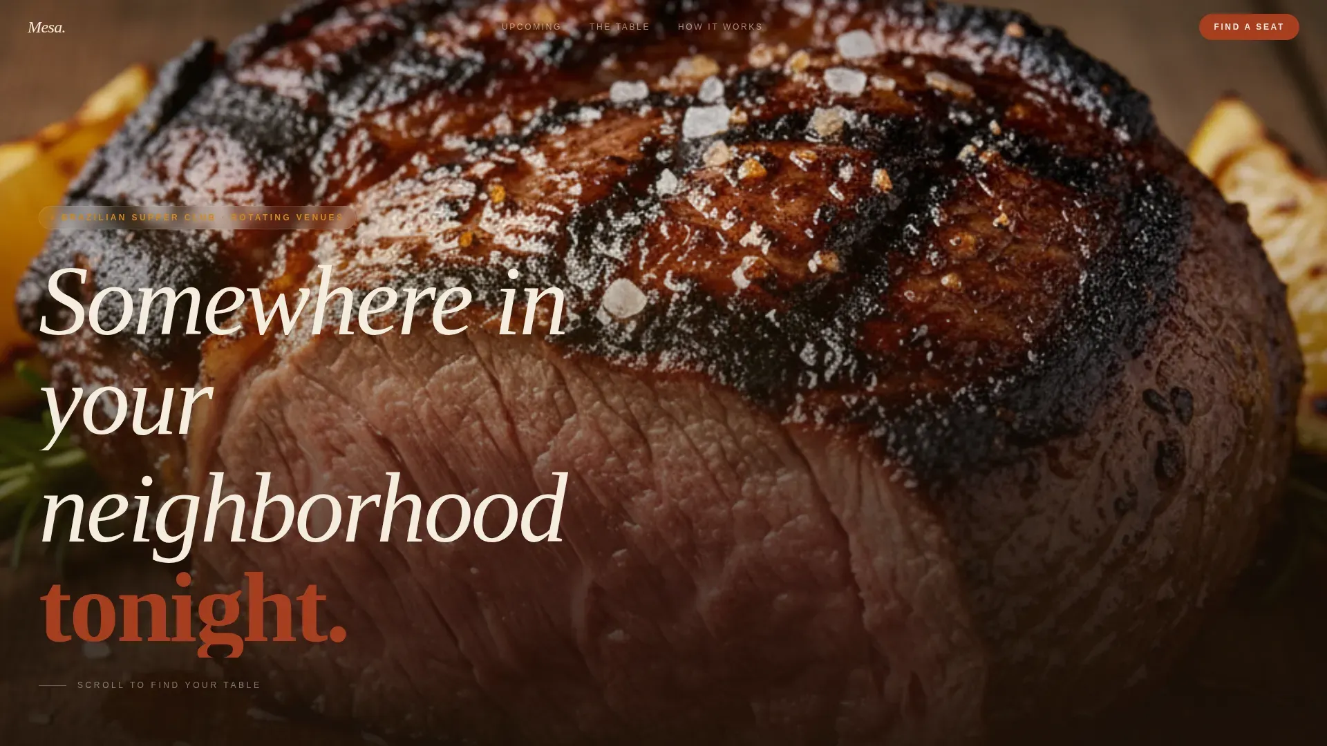 Intimate Brazilian Dining | Free Website Template | Rocket