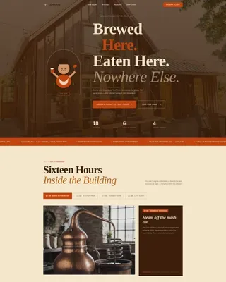 Curated Brewpub Experience Landing Page Template
