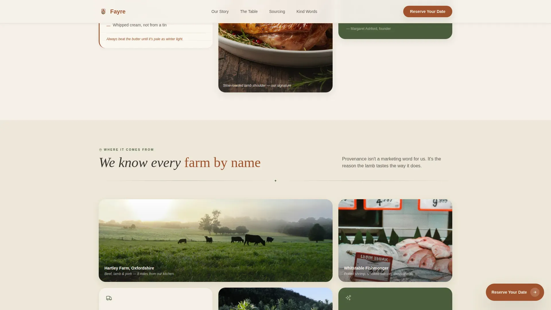 Bespoke Catering Services Landing Page Template