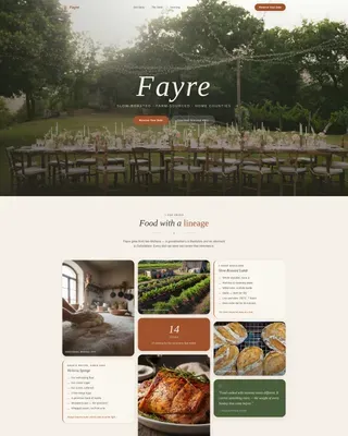 Bespoke Catering Services Landing Page Template