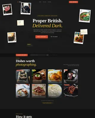 Elegant British Kitchen Landing Page Template