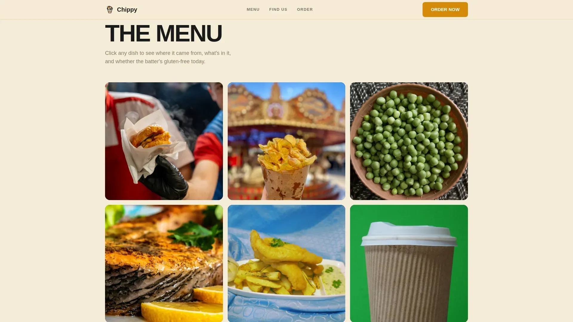 Vibrant British Bistro Landing Page Template