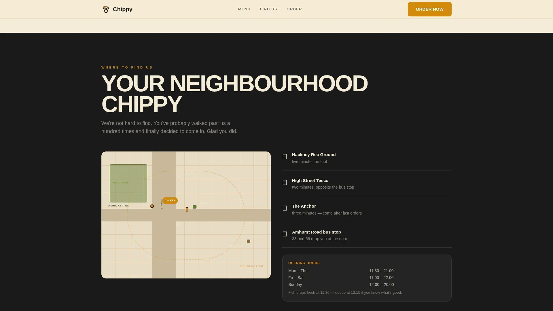 Vibrant British Bistro Landing Page Template
