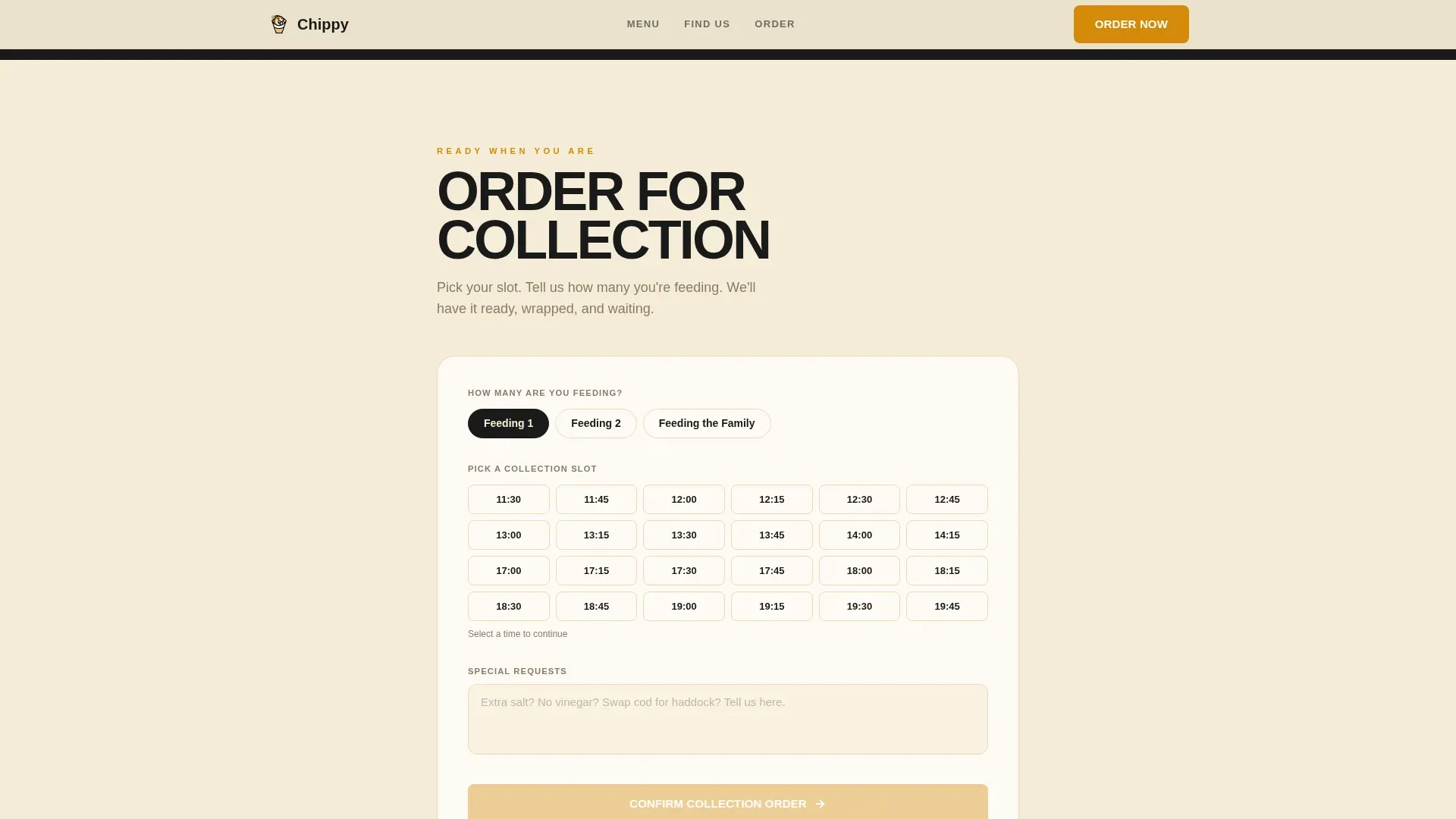 Vibrant British Bistro Landing Page Template